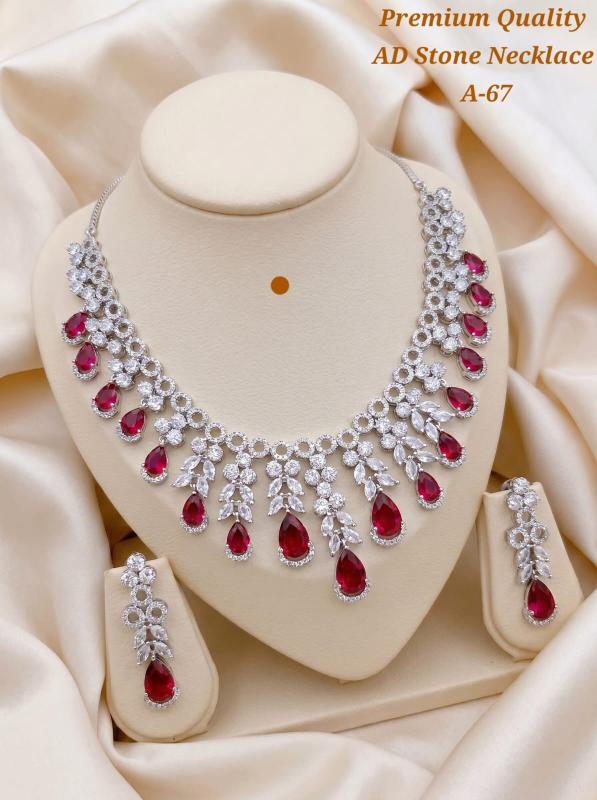 Premium quality ad stone necklace A 67 Cheap artificial jewellery in Mumbai